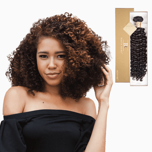 12" Bohyme Birth Remi - Machine Tied Weft - Textured Tight Curl - Natural - BR-TC-12-NATURAL