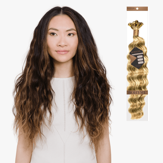 14" Bohyme Luxe - Hand Tied Weft - Ocean Breeze Wave - Single Weft - 1 - BLHOBIW-14-1