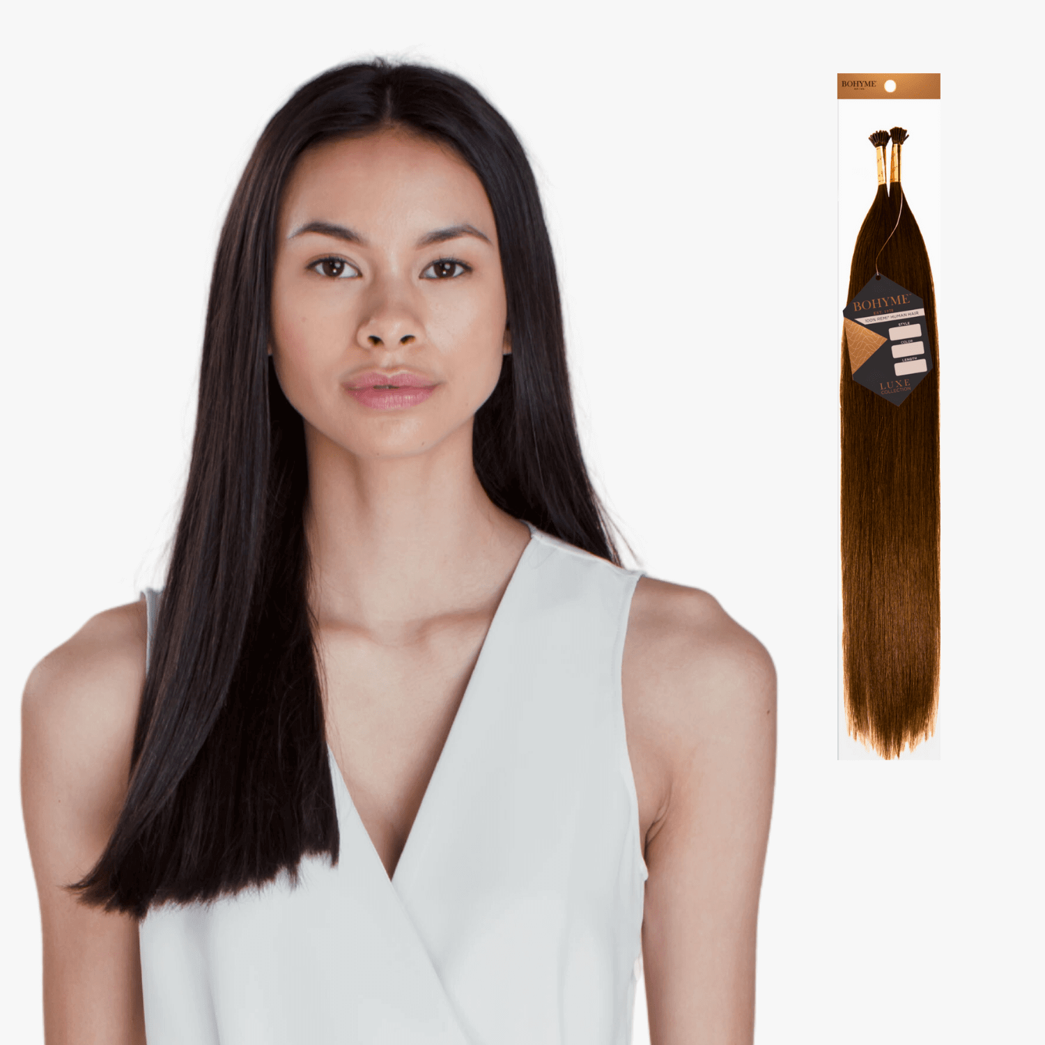 18" Bohyme Luxe - I-Tip - Silky Straight - 60pcs - 1 - BLIS60-18-1