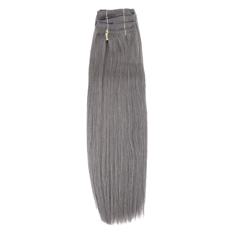 22" Bohyme Essential - 7 Piece Clip Ins - Silky Straight - Metal Grey - BO7SS-22-METALGREY