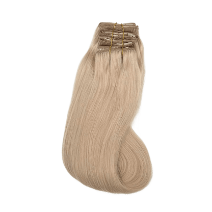 22" Bohyme Essential - 7 Piece Clip Ins - Silky Straight - Grey Blonde - BO7SS-22-GREYBLONDE