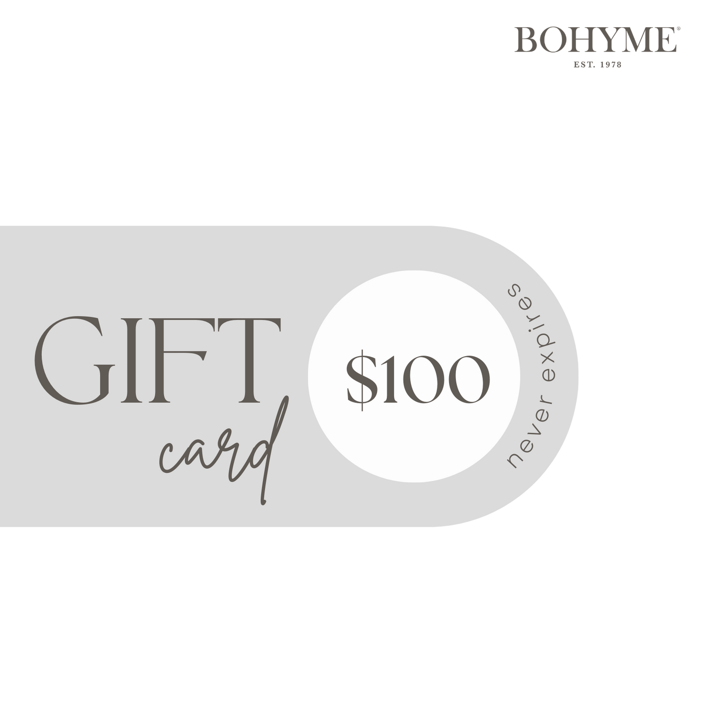 Bohyme Gift Card