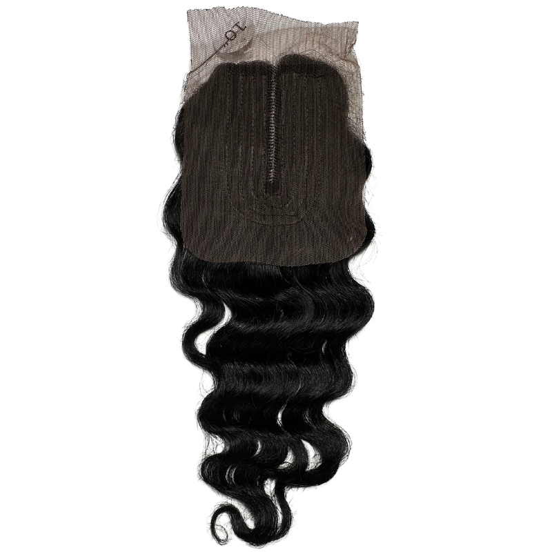 14"-16"-18" 3 Deep Wave Bundles 9A + 4" x 4" U-Shaped Lace Front Closure