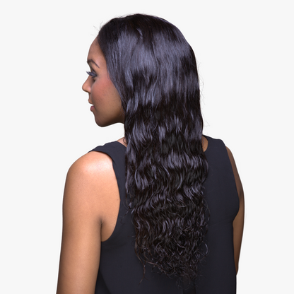 14"-16"-18" 3 Wet & Wavy Deep Wave Bundles 9A + 4" x 4" U-Shaped Lace Front Closure